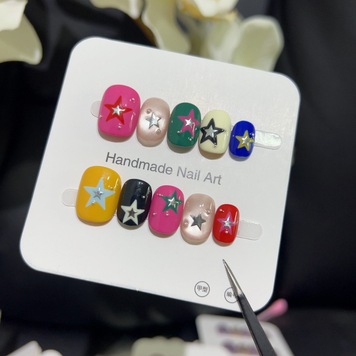 10PCS Glitter Cat Eye Short Sq - Nail Art Glitter 评论和价格