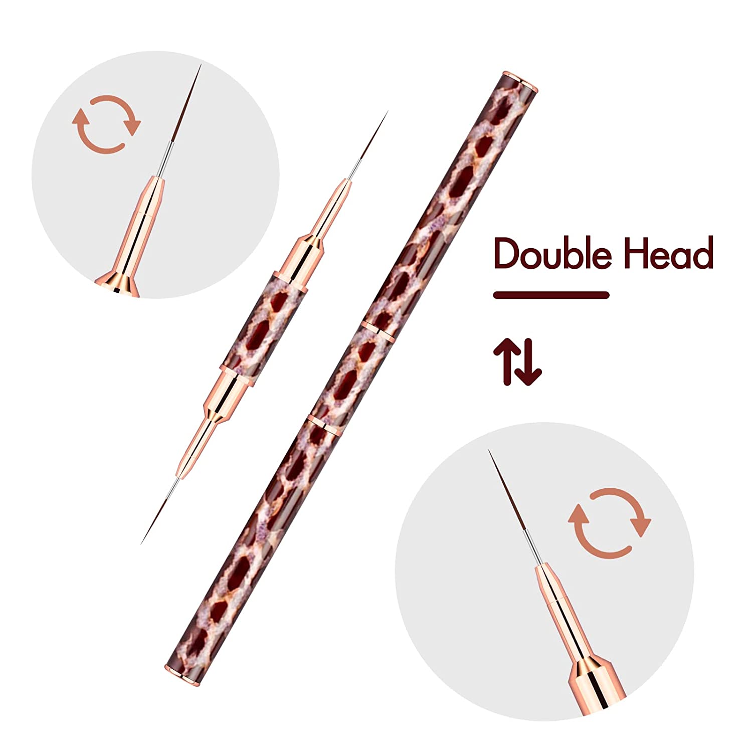5-25mm Leopard Print Nail Art  - Nail Fan Brush 评论和价格