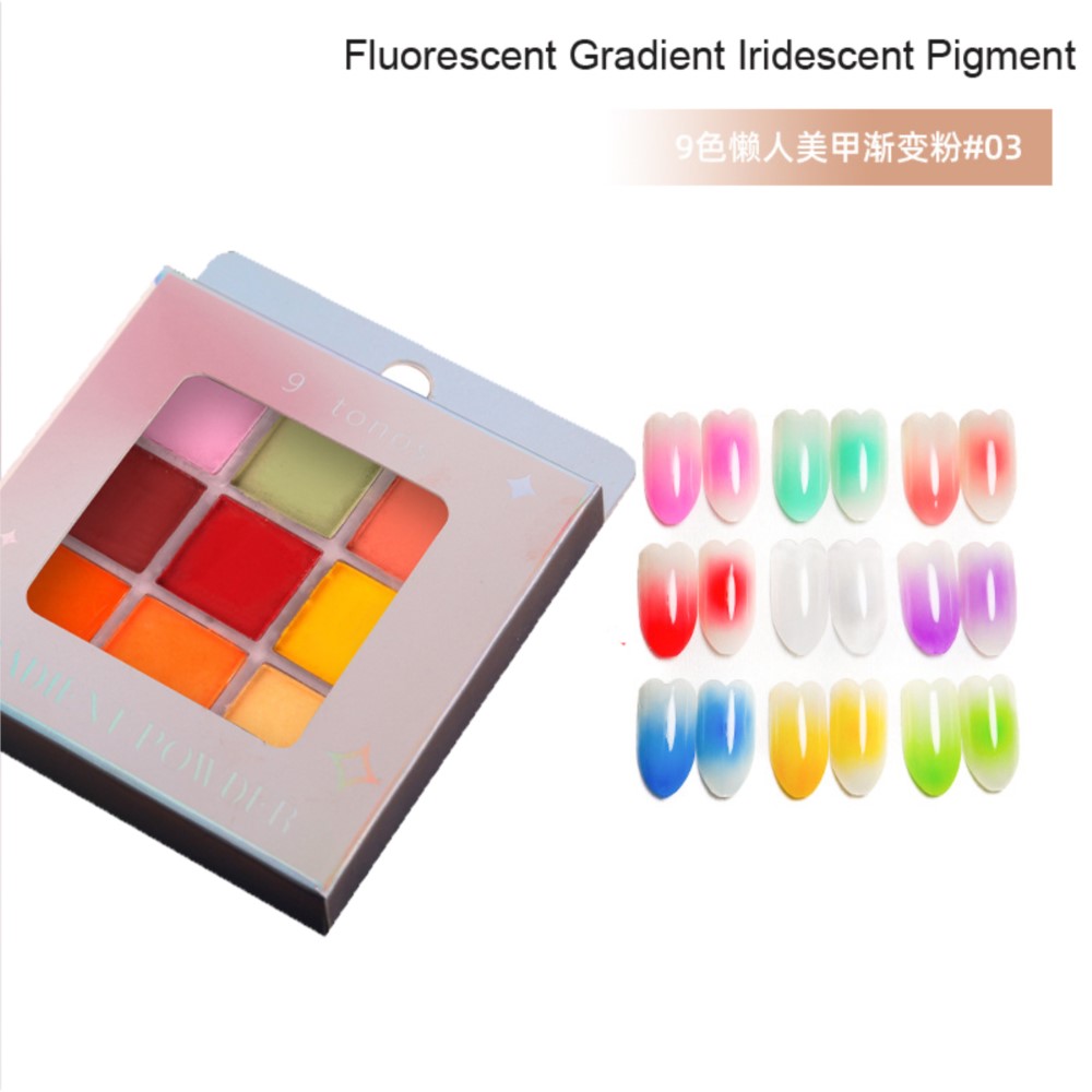 4/6/9Colors Nail Pigment Palet - Nail Art Ombre Glitter 评论和价格