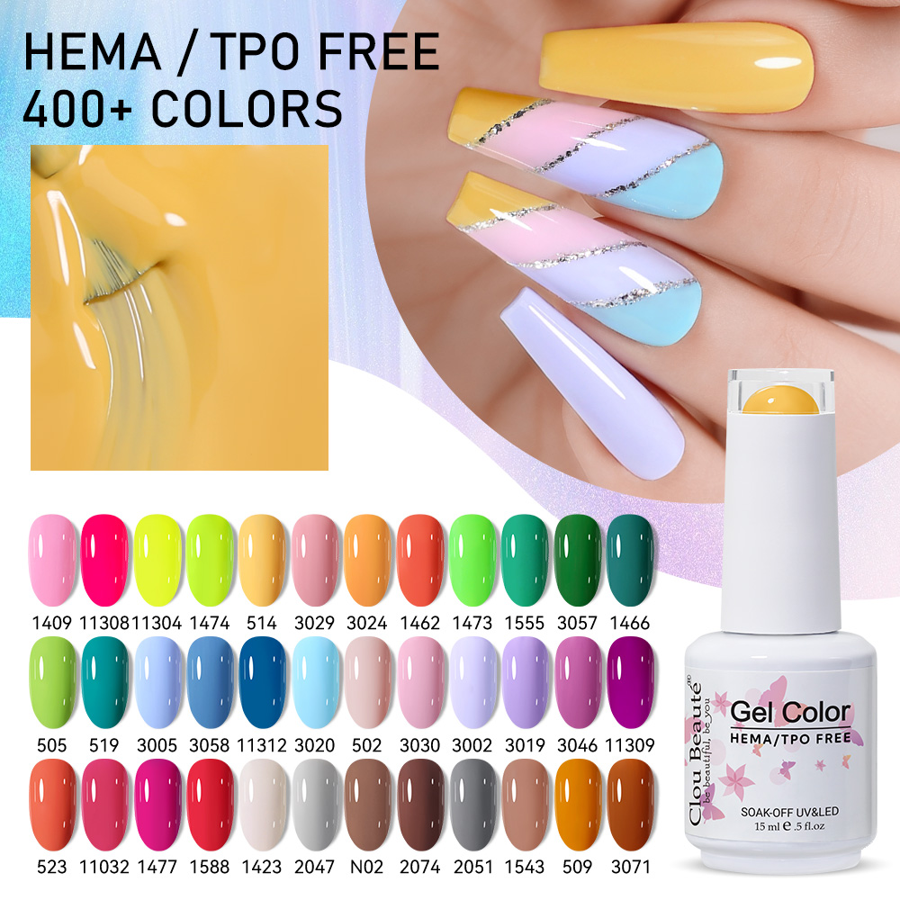 Clou Beaute Bright Yellow Neon - Nail Art Natural Pink 评论和价格
