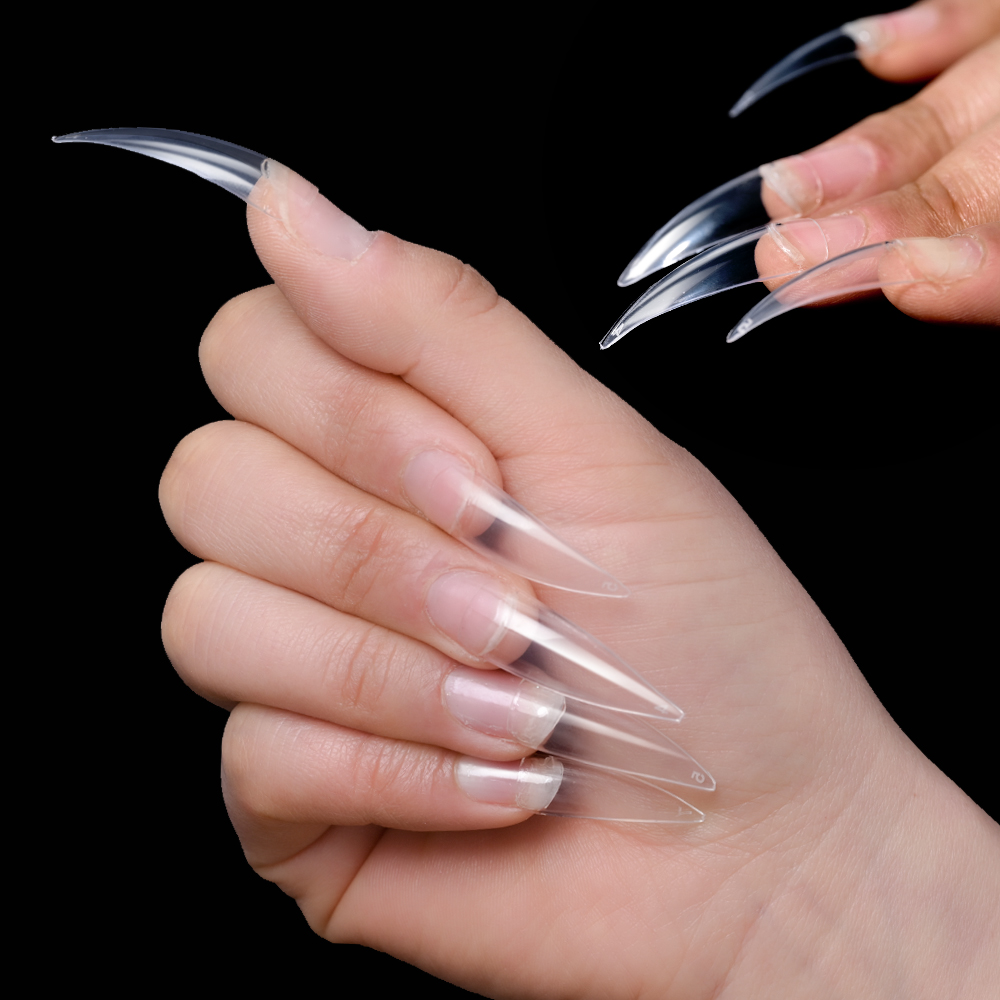 600Pcs Extra Long Hawk Curved  - Nail Art Xl 评论和价格