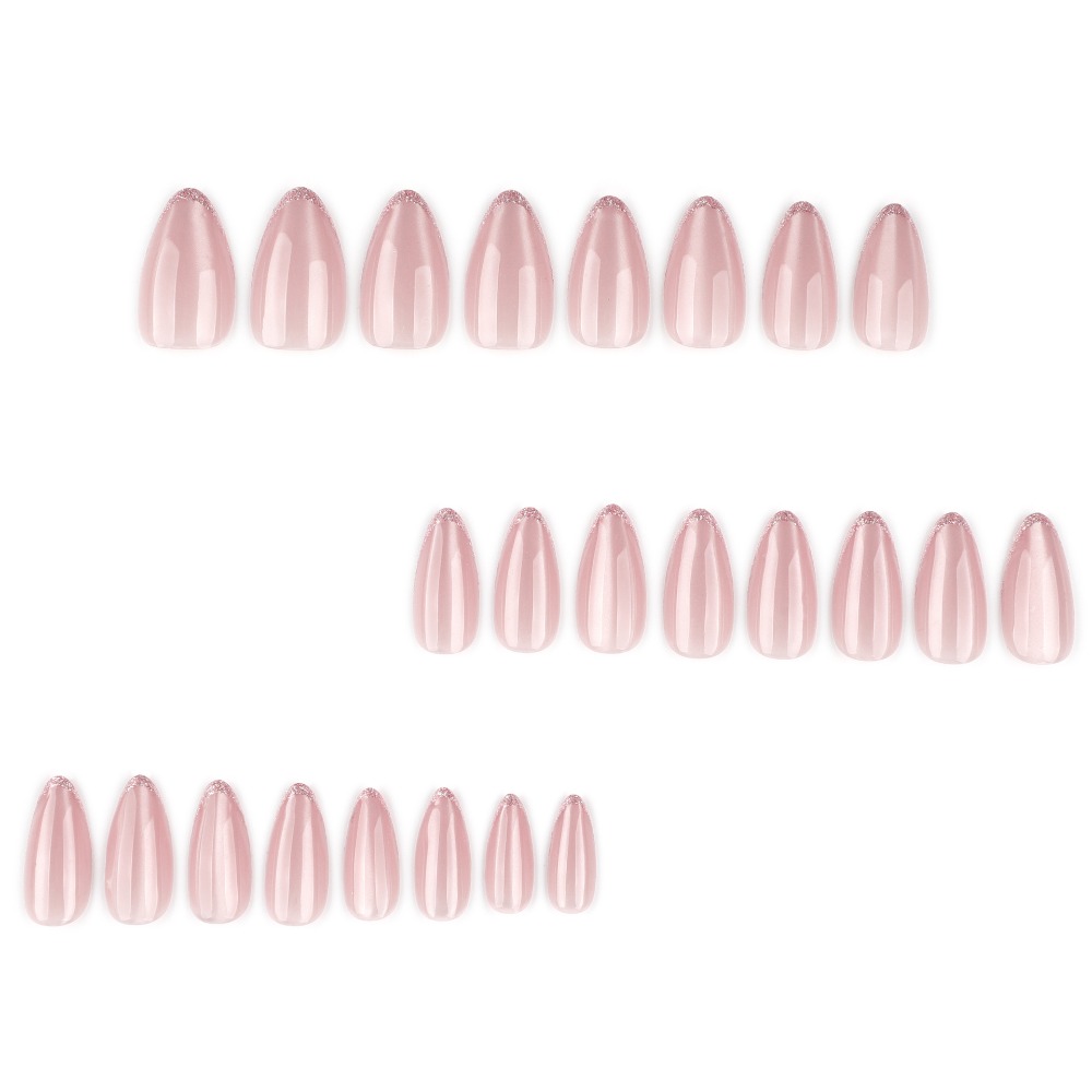 Press on Nails Medium Almond G - Nail Art Glitter 评论和价格