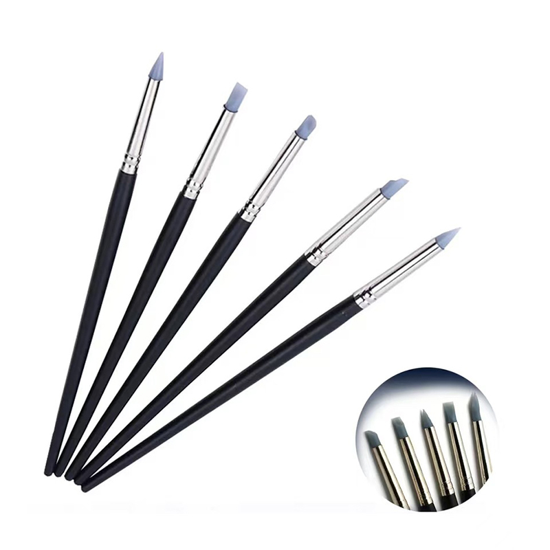 5Pcs Dental Silicone Brush Pen - Nail Fan Brush 评论和价格