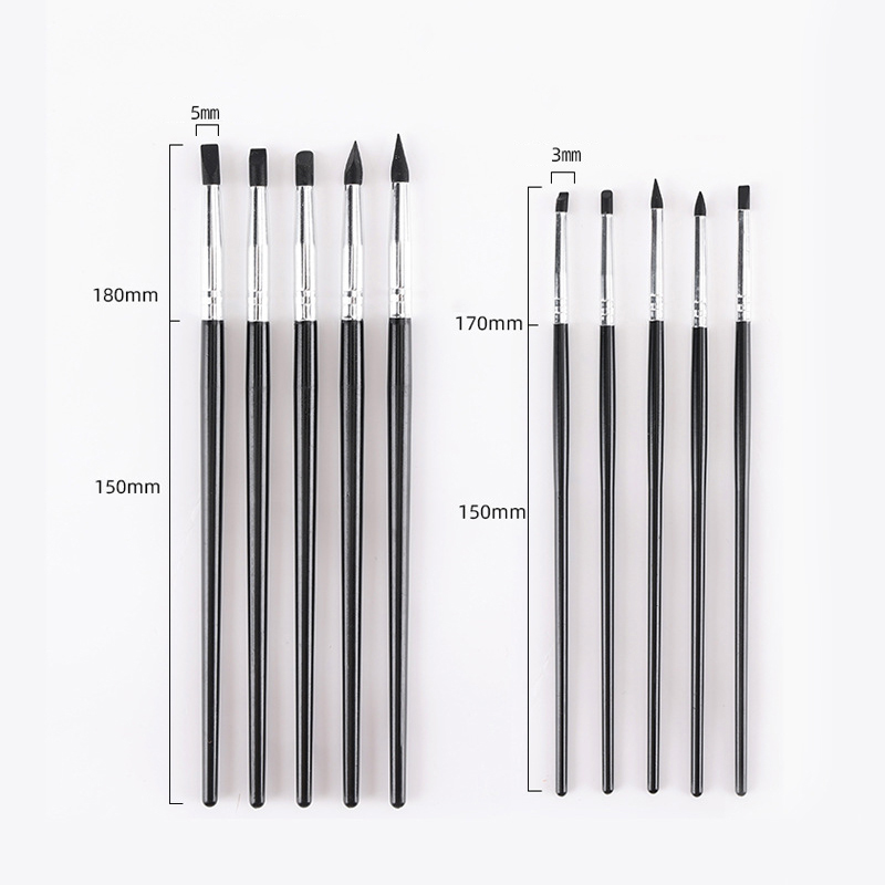 5Pcs Dental Silicone Brush Pen - Nail Fan Brush 评论和价格