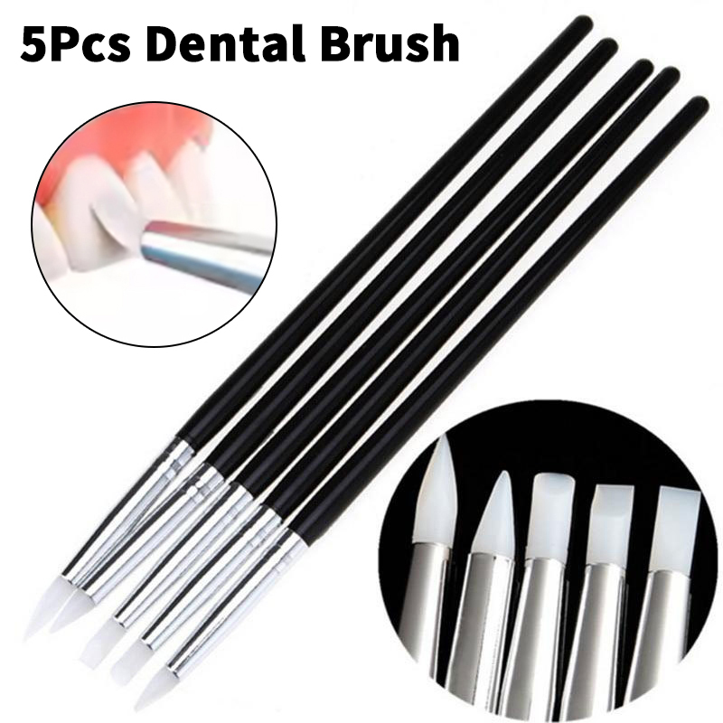 5Pcs Dental Silicone Brush Pen - Nail Fan Brush 评论和价格