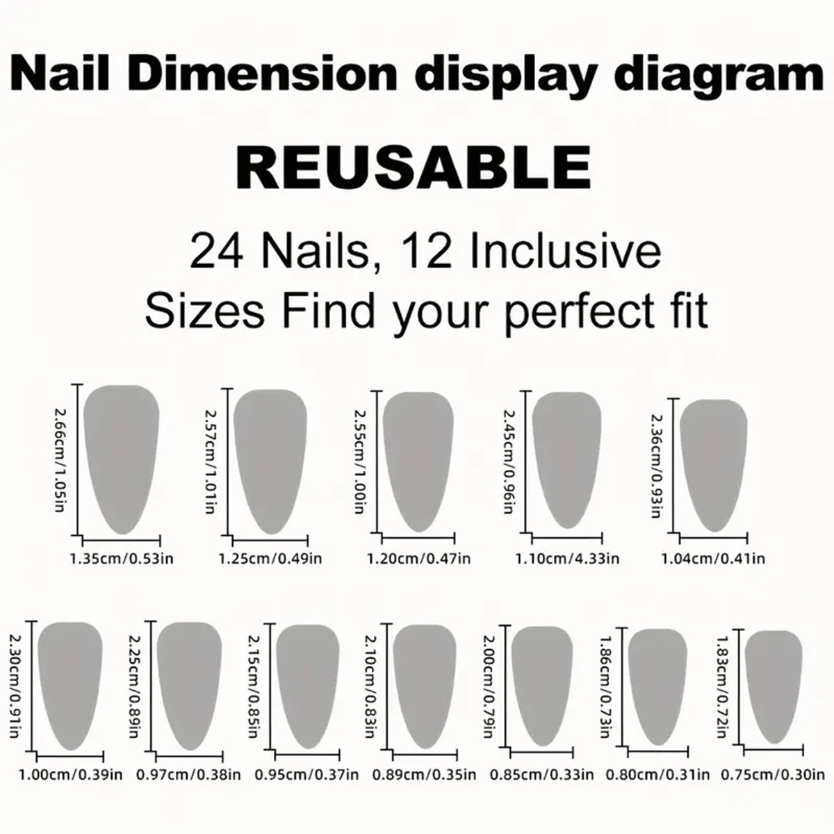 24 pieces of long almond-shape - Nail Art Red 评论和价格