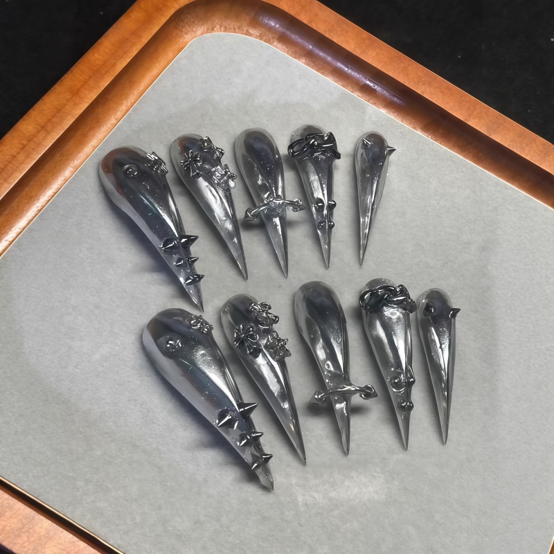 New 10PCS Gothic Gray Glitter  - Nail Art Glitter 评论和价格