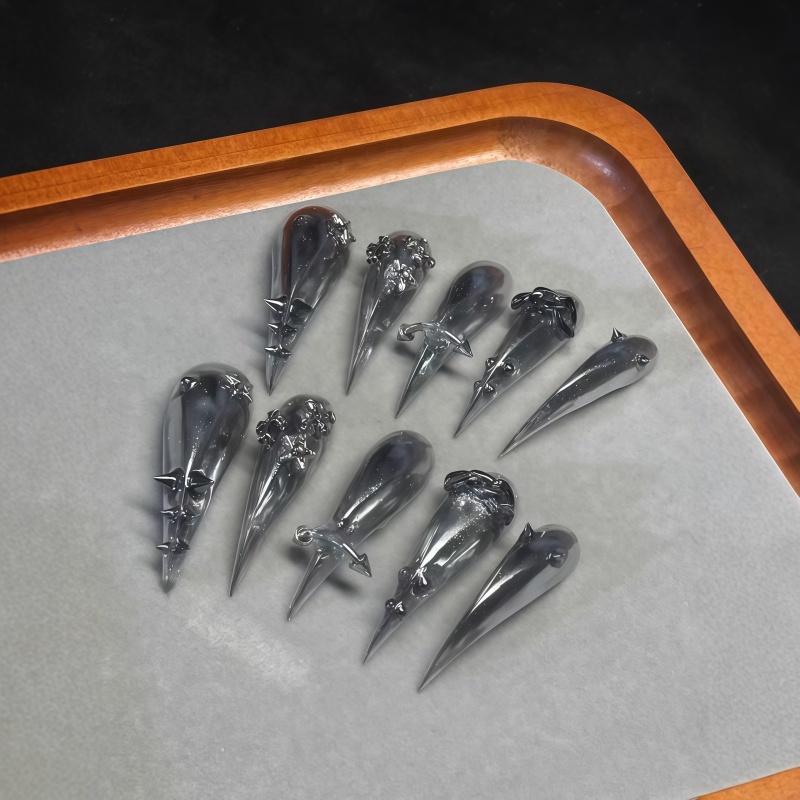 New 10PCS Gothic Gray Glitter  - Nail Art Glitter 评论和价格