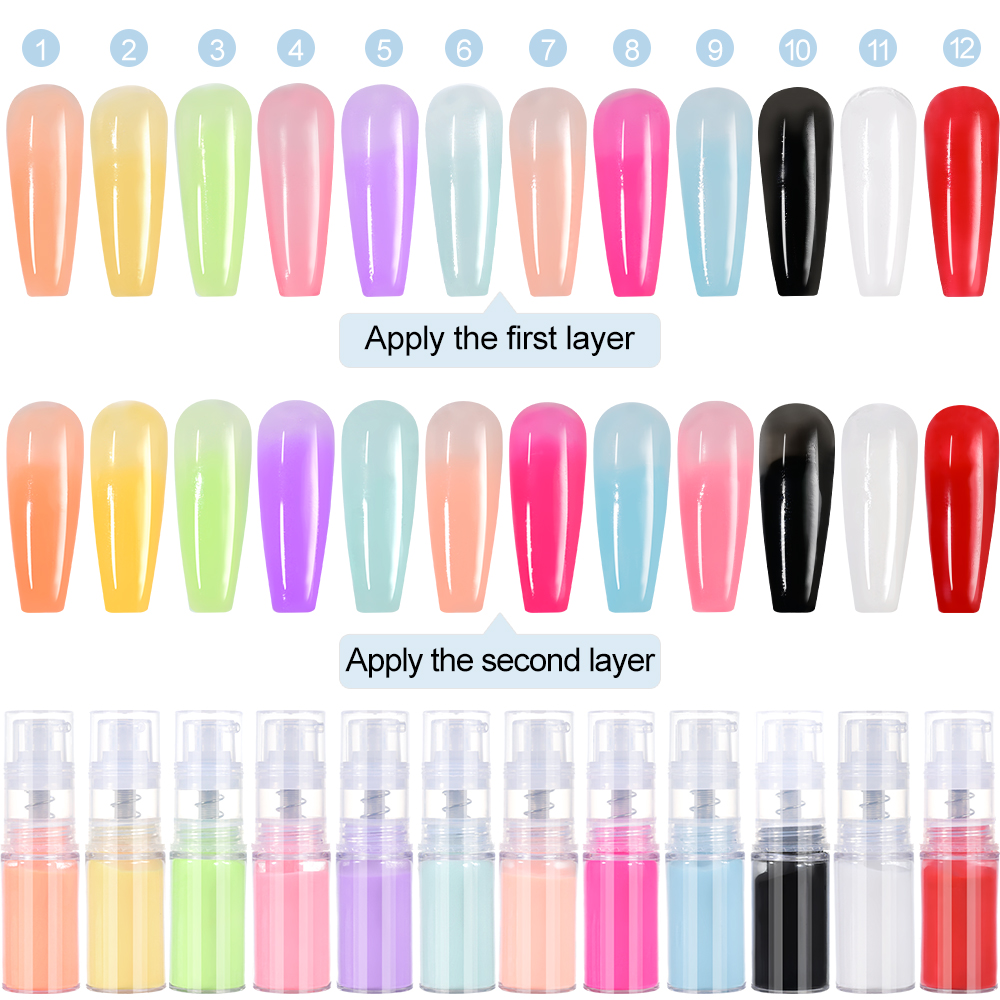 10g/bottle Nail Art Ombre Spra - Nail Art Ombre Glitter 评论和价格