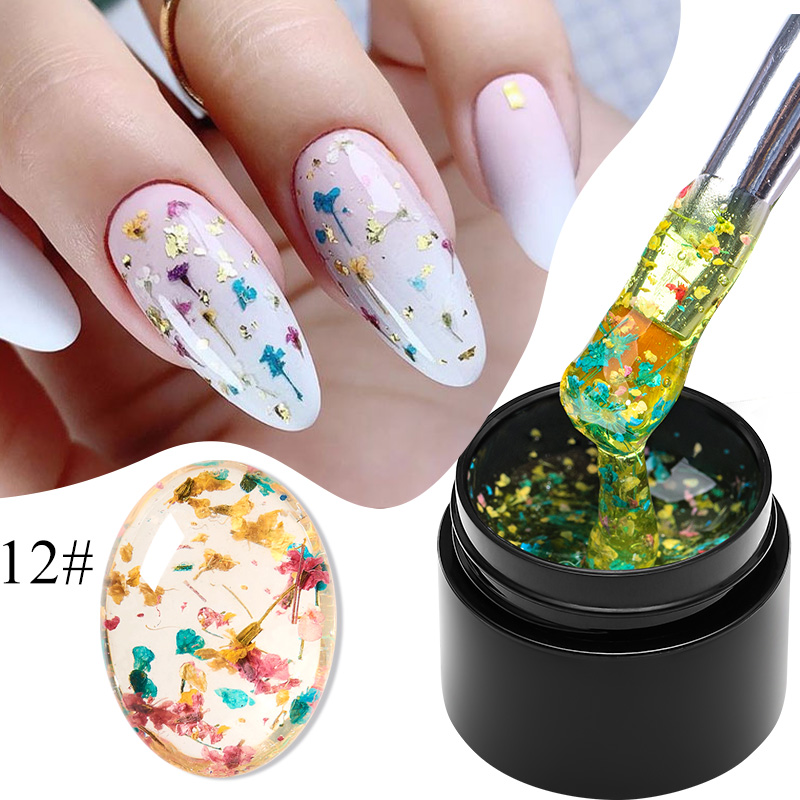 MEET ACROSS 5ml Pink Dried Flo - Nail Art Natural Pink 评论和价格