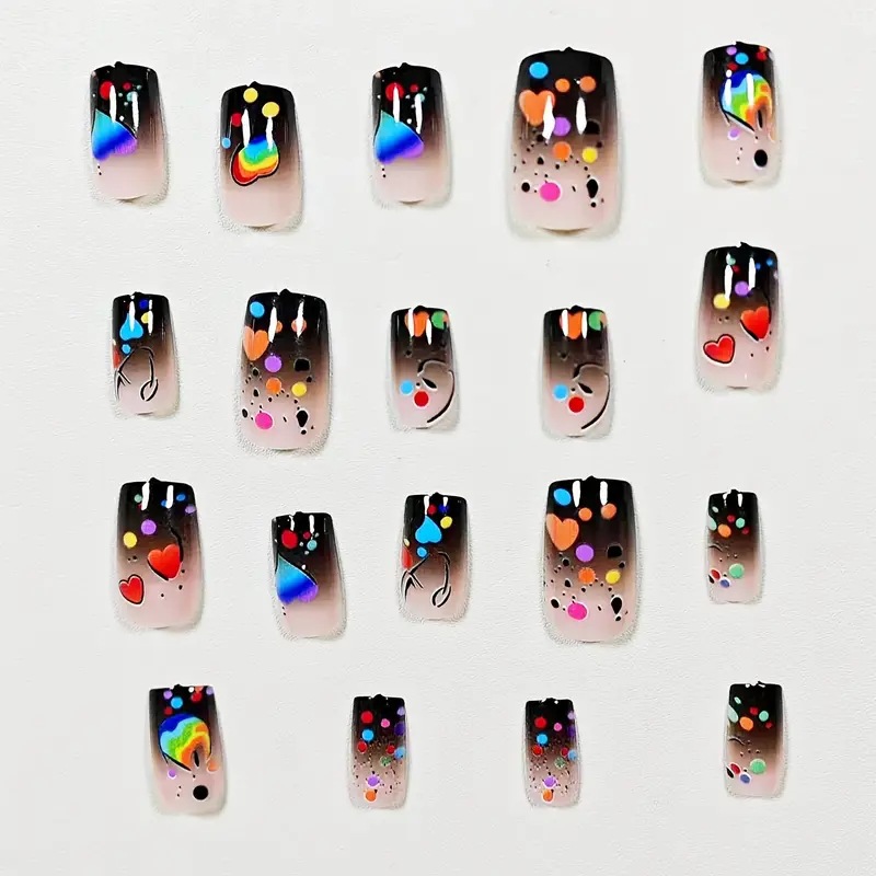 24PCS Nude Press on Nails Shor - Nail Art Glitter 评论和价格