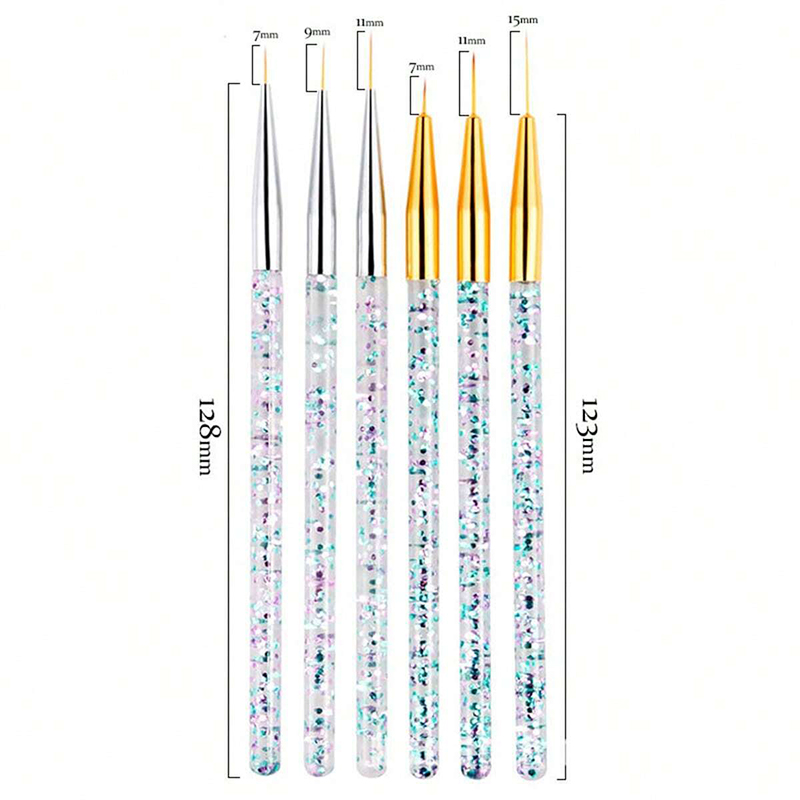 3Pcs French Stripe Nail Art Li - Nail Fan Brush 评论和价格