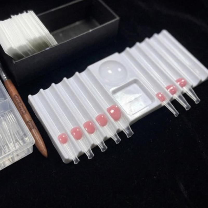 Reusable Nail Art Palette with - Nail Fan Brush 评论和价格