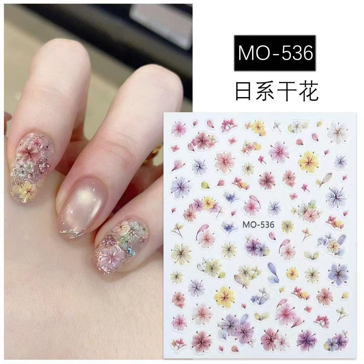 Viral Dried Flower Nail Art St - Nail Art Ombre Glitter 评论和价格