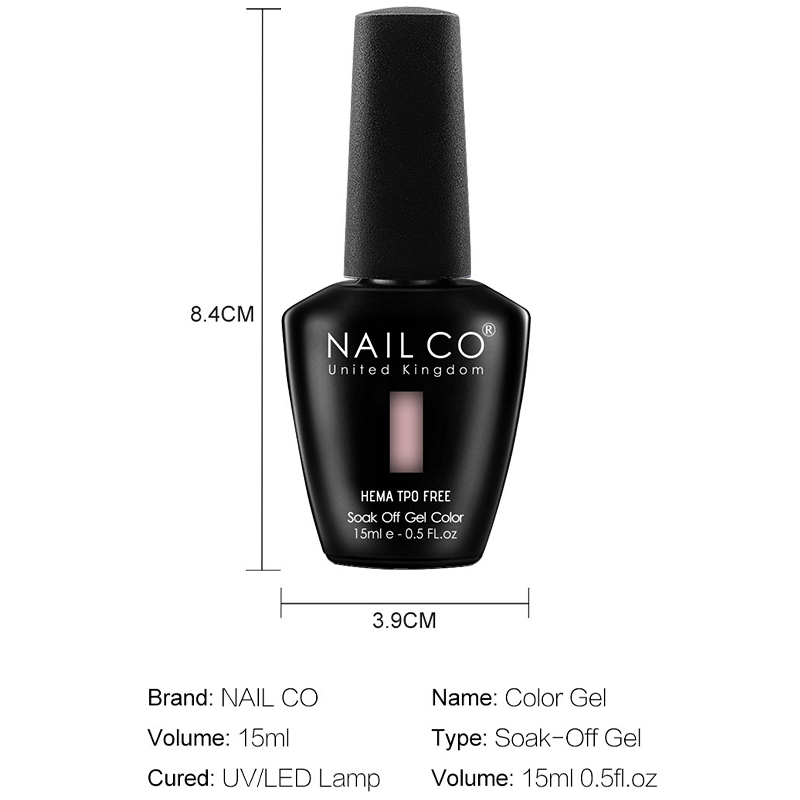 Nailco 12 Colors Pink Gel Poli - Nail Art Natural Pink 评论和价格