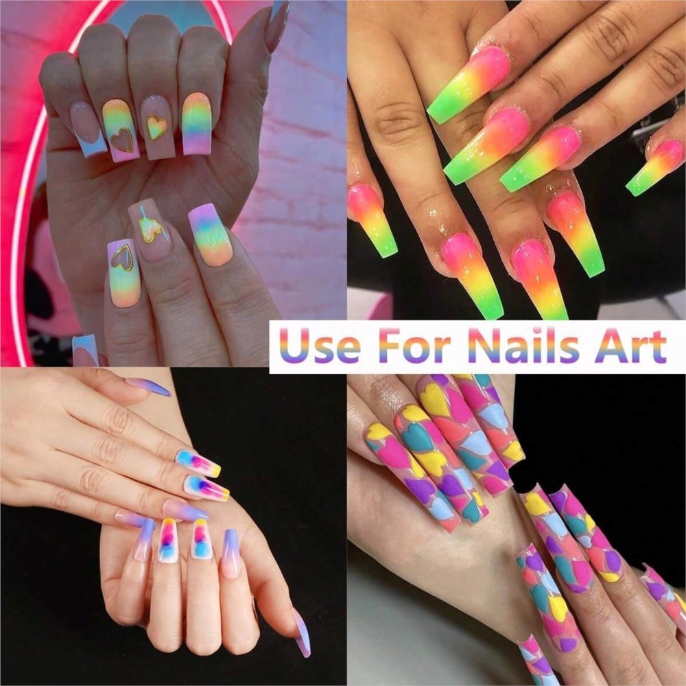 1Set Colorful Neon Phosphor Pi - Nail Art Ombre Glitter 评论和价格