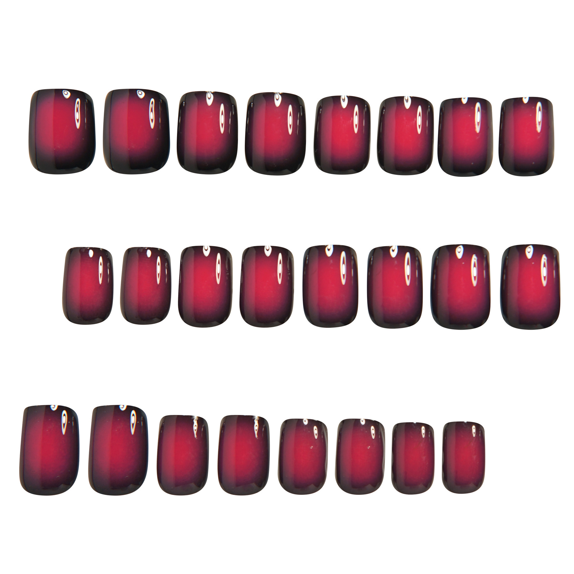 Short Square fake nails for wo - Nail Art Flower 评论和价格