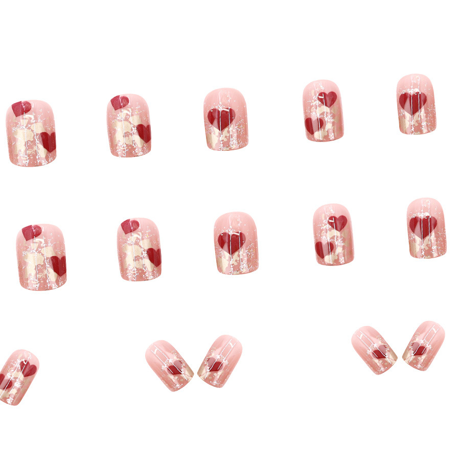 24pcs/set Short Square fake na - Nail Art Red 评论和价格
