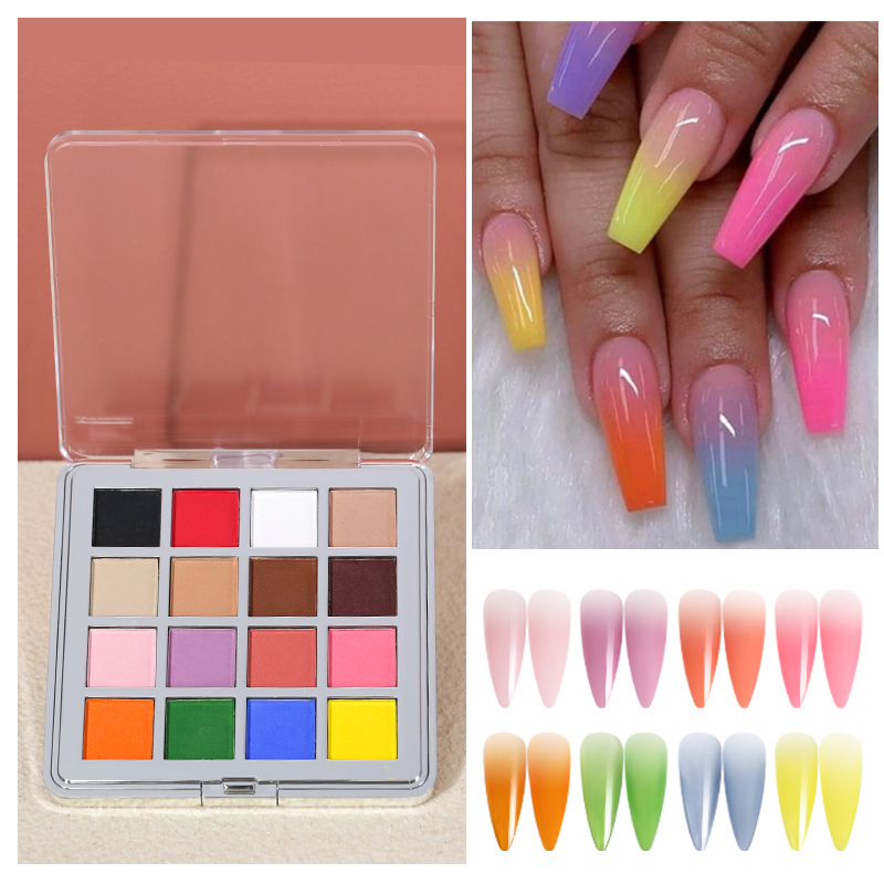 Mocmaki DIY Gradient Nail Powd - Nail Art Ombre Glitter 评论和价格