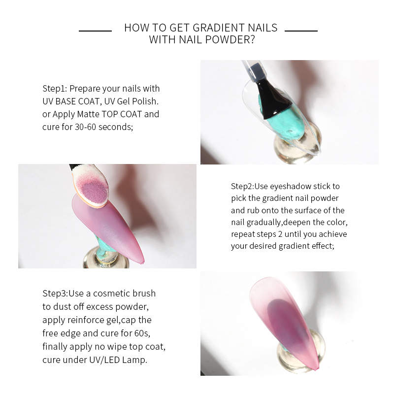 Mocmaki DIY Gradient Nail Powd - Nail Art Ombre Glitter 评论和价格