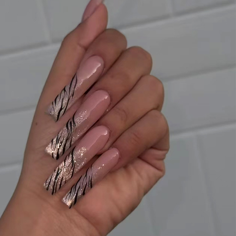 24Pcs Long Coffin Pentagram Rh - Nail Art Glitter 评论和价格