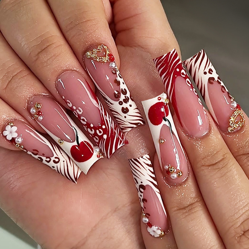 24Pcs Long Coffin Pentagram Rh - Nail Art Glitter 评论和价格
