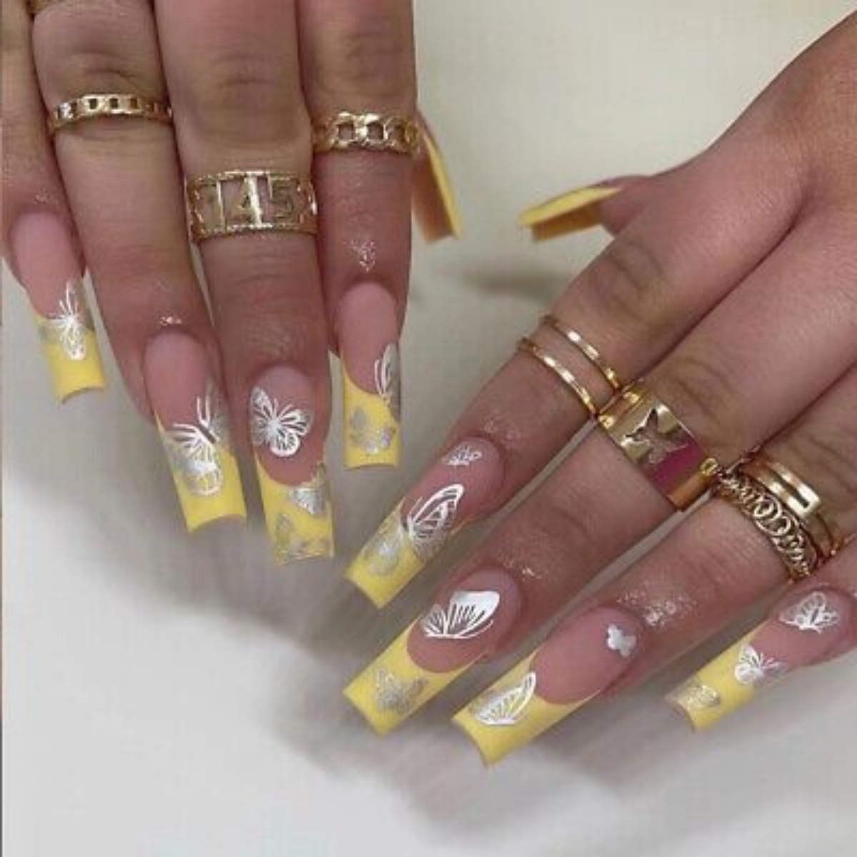 24pcs Long Square Purple False - Nail Art Flower 评论和价格