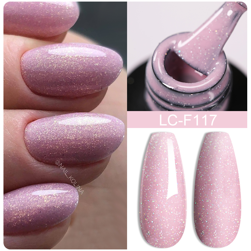 LILYCUTE 7ML Pink Glitter Nail - Nail Art Natural Pink 评论和价格