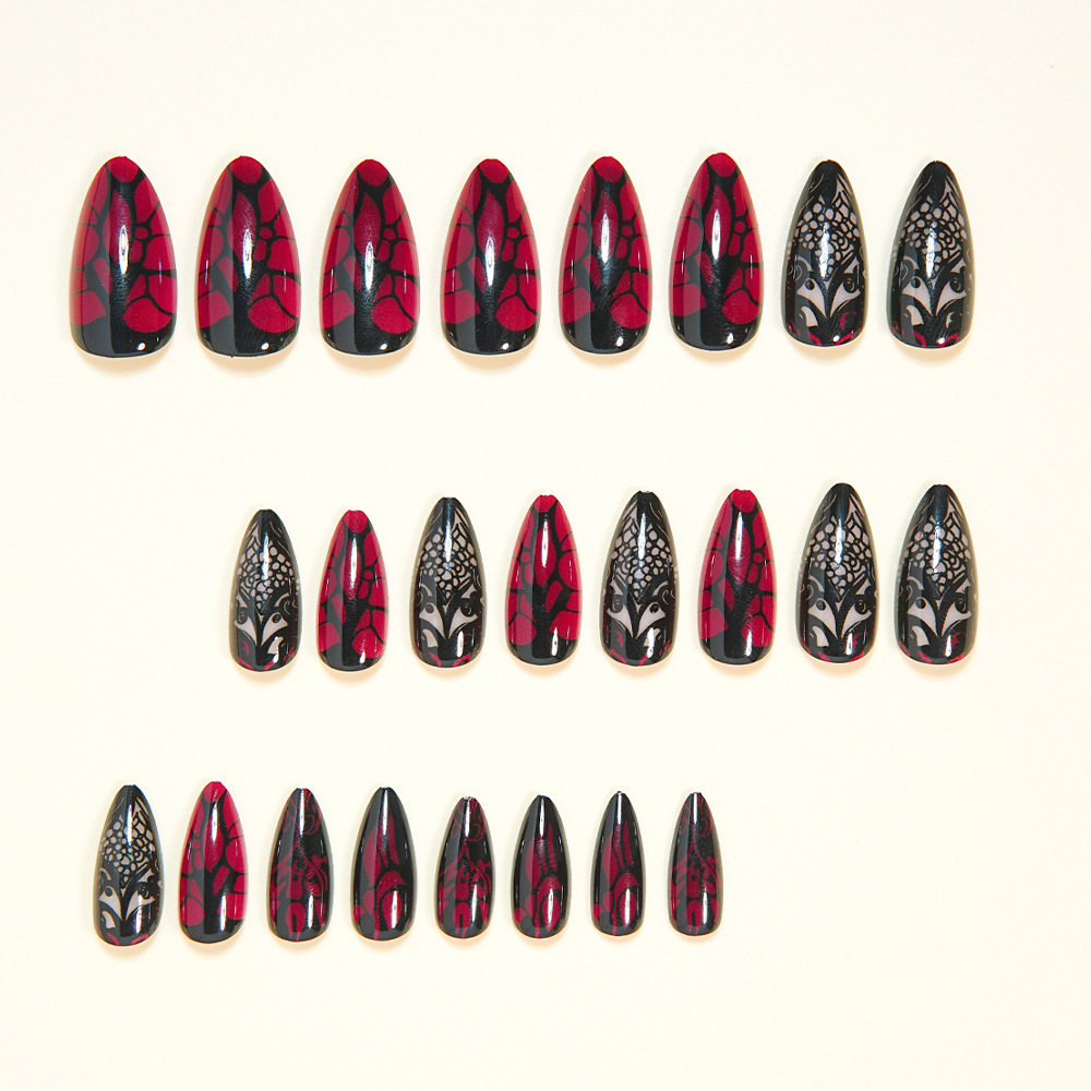 Medium fake nails for women da - Nail Art Red 评论和价格