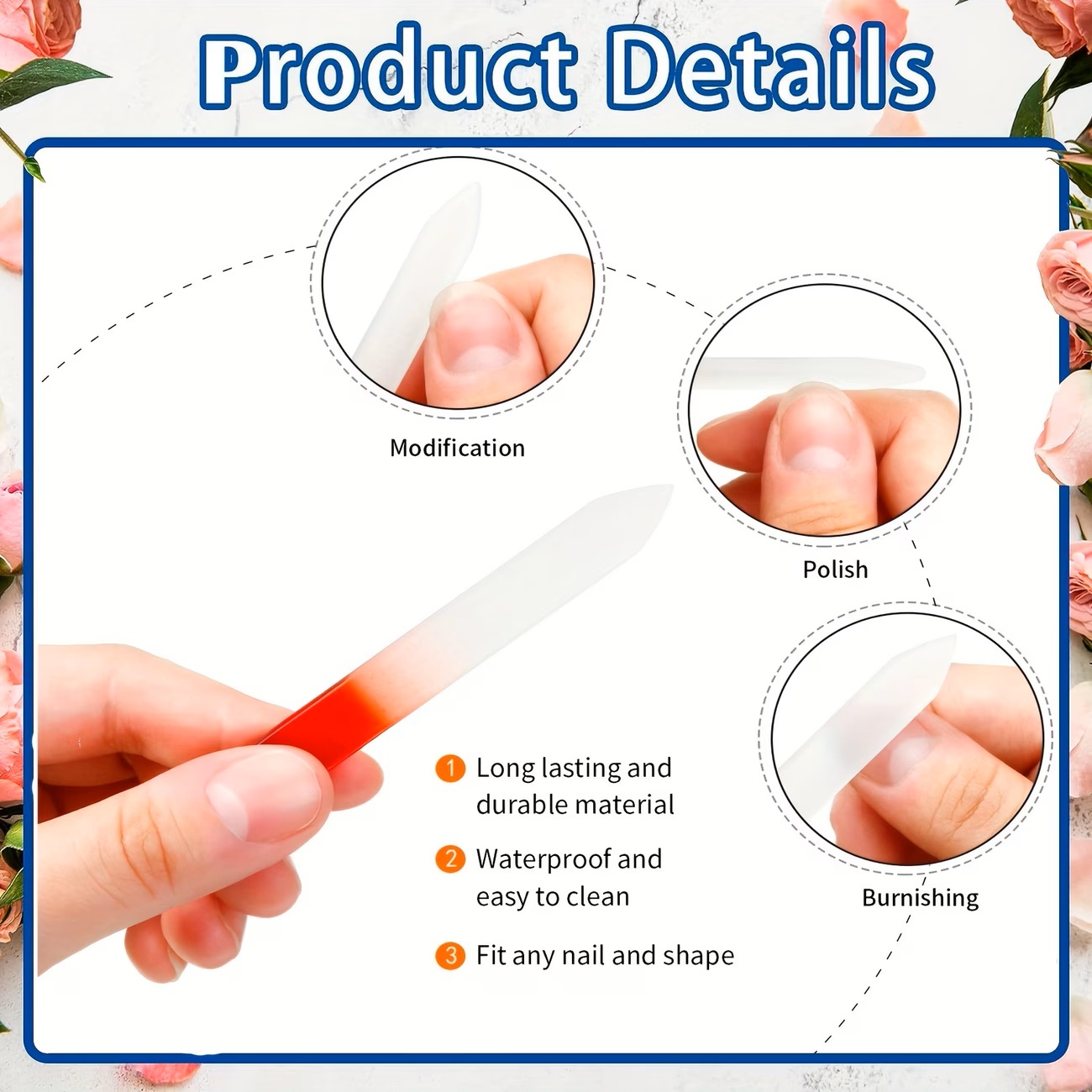 6pcs Crystal Glass Nail Files  - Nail Art Xl 评论和价格