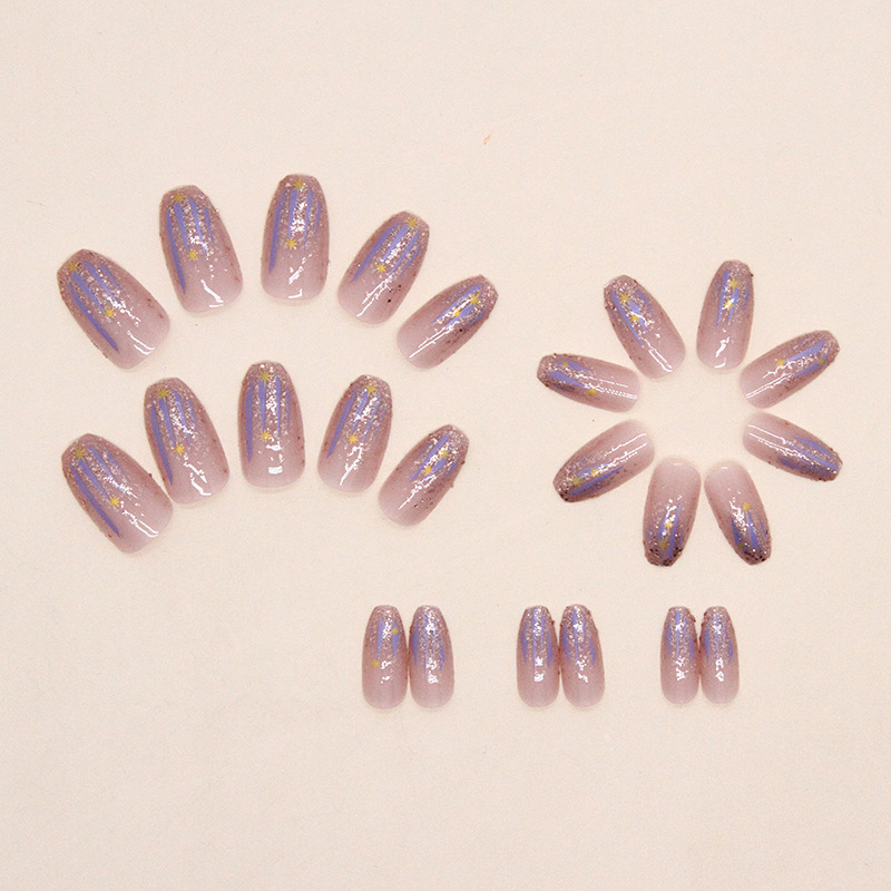 Short fake nails for women gir - Nail Art Glitter 评论和价格