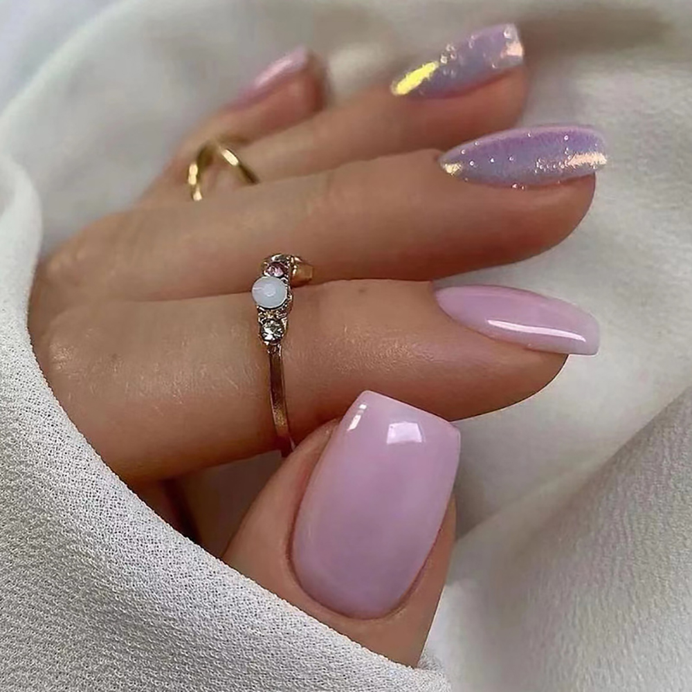 Short fake nails for women gir - Nail Art Glitter 评论和价格