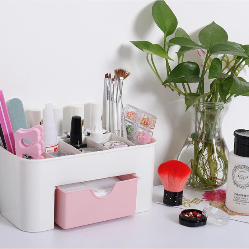 Nail Art Organizer Desktop Dra - Nail Fan Brush 评论和价格
