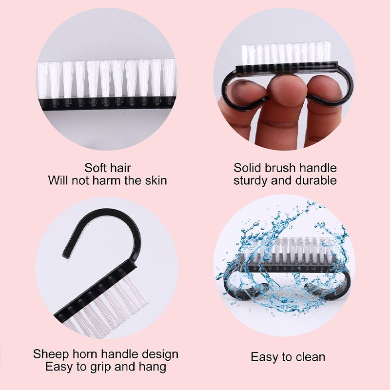50/100Pcs Plastic Nail Brushes - Nail Fan Brush 评论和价格
