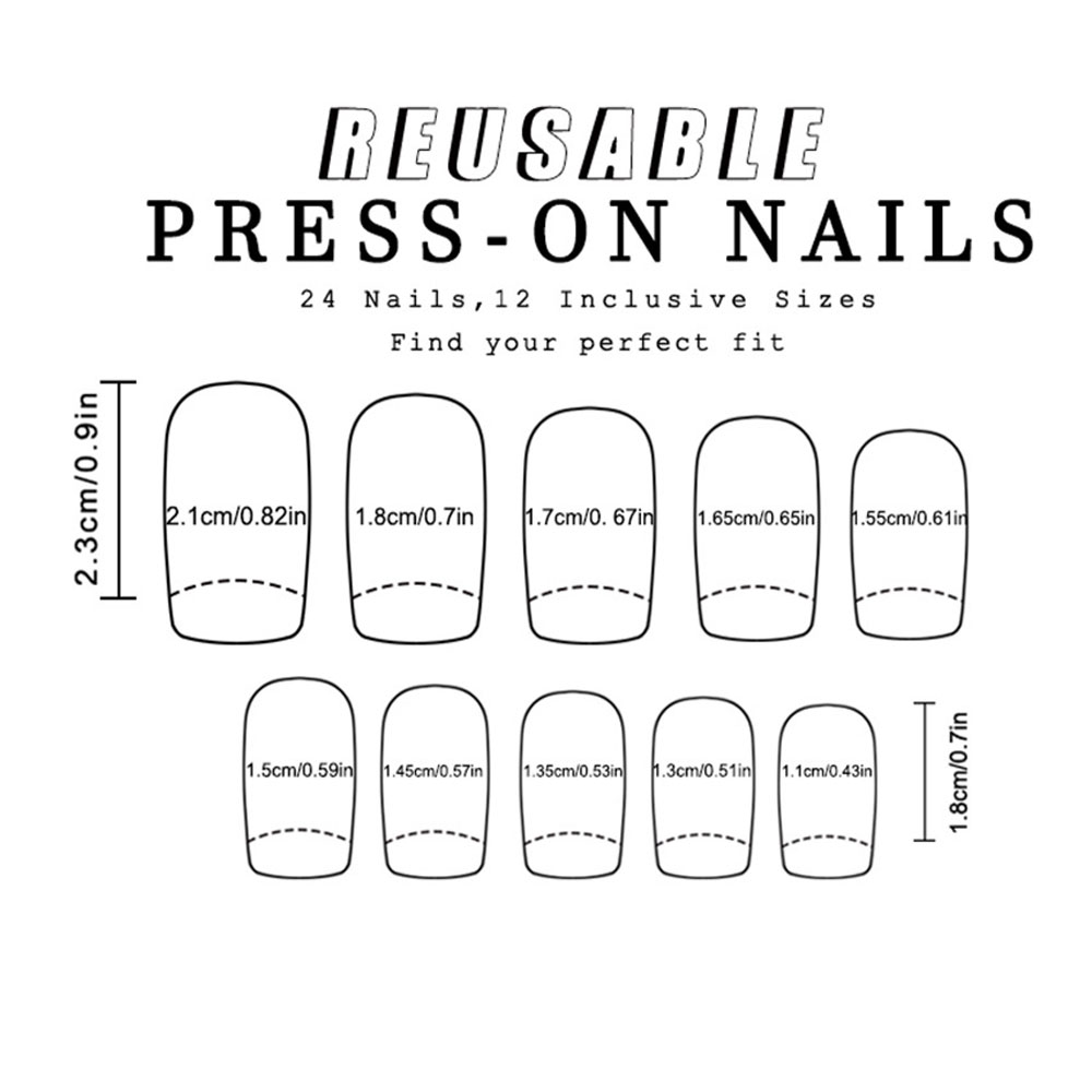 24pcs/set colorful fake nails  - Nail Art Red 评论和价格