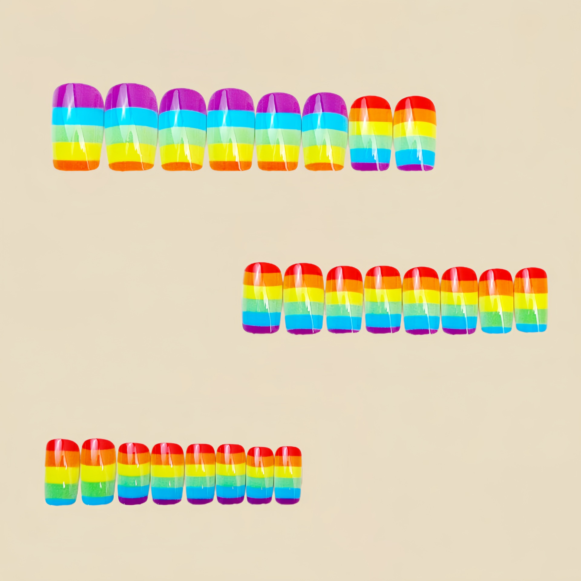 24pcs/set colorful fake nails  - Nail Art Red 评论和价格