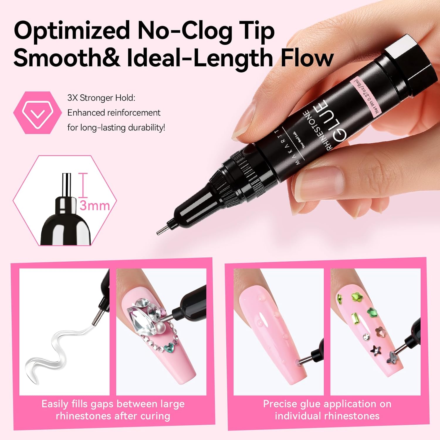 4Pcs Makartt Nail Rhinestone G - Nail Fan Brush 评论和价格