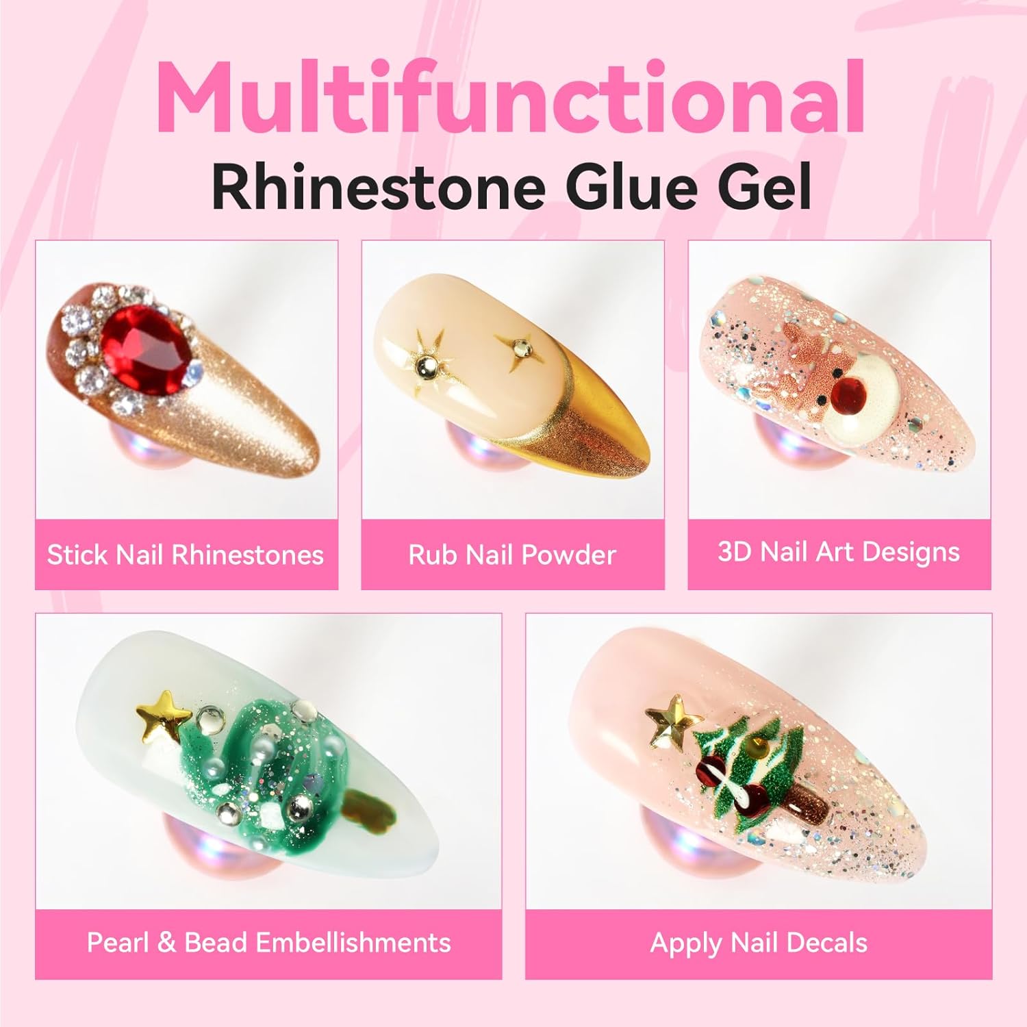 4Pcs Makartt Nail Rhinestone G - Nail Fan Brush 评论和价格