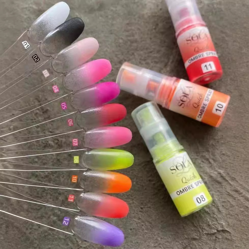 Pastel Neon Gradient Powder Na - Nail Art Ombre Glitter 评论和价格